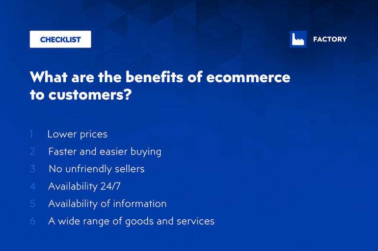 What are the benefits of eCommerce to customers? 
